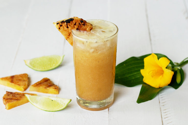 Grilled Pineapple Lime Drink for Sober Cinco De Mayo